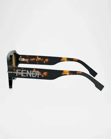 Fendi Men's Fendigraphy Metal Logo Acetate Square Sunglasses | Thumbnail 4 Fendi Men's Fendigraphy Metal Logo Acetate Square Sunglasses | Thumbnail 4