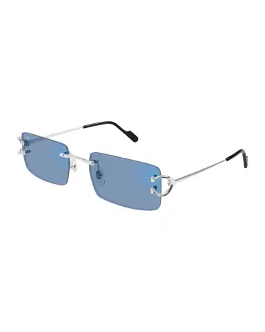 Cartier Men 's Rimless Metal C-Hinge Rectangle Sunglasses | Thumbnail 1 Cartier Men 's Rimless Metal C-Hinge Rectangle Sunglasses | Thumbnail 1