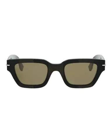 Fendi Men's Selleria Acetate Three-Stitch Rectangle Sunglasses | Thumbnail 1 Fendi Men's Selleria Acetate Three-Stitch Rectangle Sunglasses | Thumbnail 1