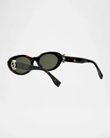 Fendi FF Diamonds Oval Havana 53mm Sunglasses | Thumbnail 2 Fendi FF Diamonds Oval Havana 53mm Sunglasses | Thumbnail 2