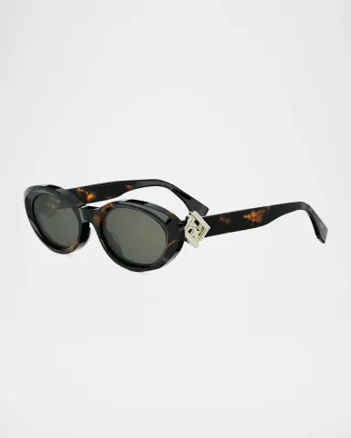 Fendi FF Diamonds Oval Havana 53mm Sunglasses | Thumbnail 3 Fendi FF Diamonds Oval Havana 53mm Sunglasses | Thumbnail 3