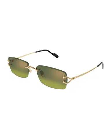 Cartier Men's Rimless Metal C-Hinge Rectangle Sunglasses | Thumbnail 1 Cartier Men's Rimless Metal C-Hinge Rectangle Sunglasses | Thumbnail 1