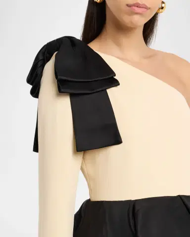 Valentino Garavani One-Shoulder Peplum Column Gown | Thumbnail 4 Valentino Garavani One-Shoulder Peplum Column Gown | Thumbnail 4