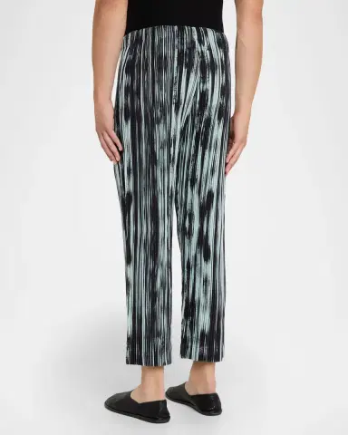 Homme Plissé Issey Miyake Men 's Brushstroke Stripe Pleated Trousers | Thumbnail 2 Homme Plissé Issey Miyake Men 's Brushstroke Stripe Pleated Trousers | Thumbnail 2