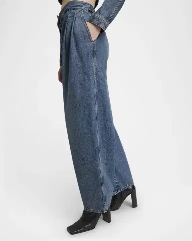 Alaïa Pleated Denim Pants | Thumbnail 5 Alaïa Pleated Denim Pants | Thumbnail 5