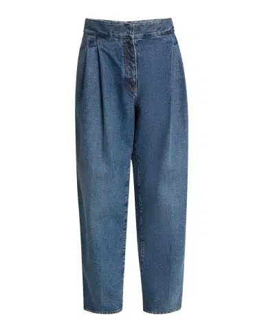 Alaïa Pleated Denim Pants | Thumbnail 1 Alaïa Pleated Denim Pants | Thumbnail 1