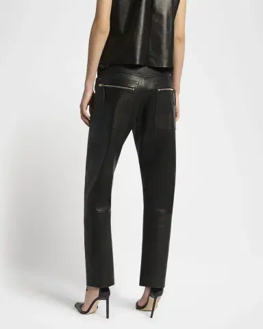 Tom Ford Leather Buckle Straight-Leg Biker Pants | Thumbnail 2 Tom Ford Leather Buckle Straight-Leg Biker Pants | Thumbnail 2