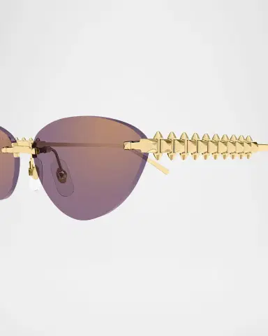 Cartier Clash de 58mm Rimless Metal Cat-Eye Sunglasses | Thumbnail 3 Cartier Clash de 58mm Rimless Metal Cat-Eye Sunglasses | Thumbnail 3