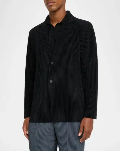 Homme Plissé Issey Miyake Men's Pleated Basics Jacket | Thumbnail 3 Homme Plissé Issey Miyake Men's Pleated Basics Jacket | Thumbnail 3