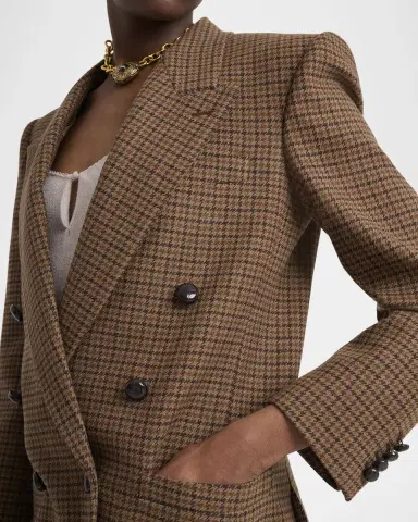 Chloé Herringbone Double-Breasted Jacket | Thumbnail 4 Chloé Herringbone Double-Breasted Jacket | Thumbnail 4