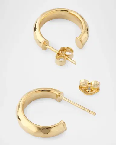 LANA Mini Disco Hollow Hoop Earrings, 16mm | Thumbnail 3 LANA Mini Disco Hollow Hoop Earrings, 16mm | Thumbnail 3