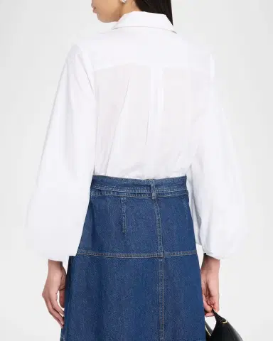 Tanya Taylor Marina Voluminous Button-Front Shirt | Thumbnail 2 Tanya Taylor Marina Voluminous Button-Front Shirt | Thumbnail 2