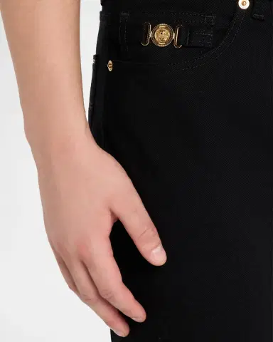 Versace Men's Slim-Fit Black Denim Jeans | Thumbnail 4 Versace Men's Slim-Fit Black Denim Jeans | Thumbnail 4