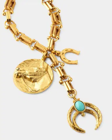 Elizabeth Cole Laurel Pendant Chain Necklace | Thumbnail 2 Elizabeth Cole Laurel Pendant Chain Necklace | Thumbnail 2