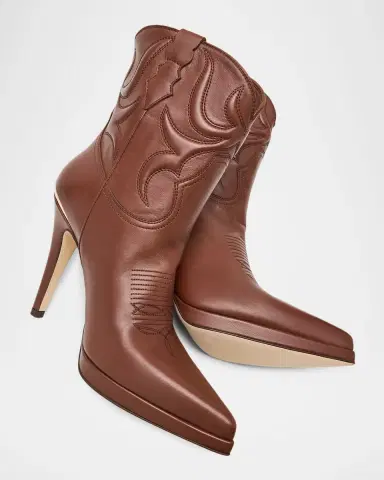 Partlow Camp Embroidered Leather Stiletto Cowboy Boots | Thumbnail 6 Partlow Camp Embroidered Leather Stiletto Cowboy Boots | Thumbnail 6