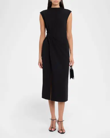 Tanya Taylor Robinella Knotted Cap-Sleeve Midi Dress | Thumbnail 3 Tanya Taylor Robinella Knotted Cap-Sleeve Midi Dress | Thumbnail 3
