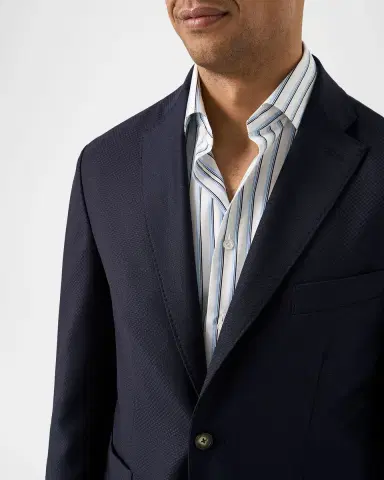 Eton Men 's Wool Knit Deconstructed Blazer Jacket | Thumbnail 3 Eton Men 's Wool Knit Deconstructed Blazer Jacket | Thumbnail 3