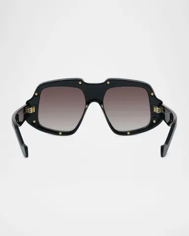 Loewe Men's Maxi-Anagram Plastic Square Sunglasses | Thumbnail 4 Loewe Men's Maxi-Anagram Plastic Square Sunglasses | Thumbnail 4