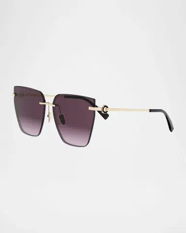 BVLGARI 61mm Butterfly Metal Sunglasses | Thumbnail 2 BVLGARI 61mm Butterfly Metal Sunglasses | Thumbnail 2