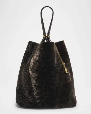Chloé Spin Large Shearling Tote Bag | Thumbnail 3 Chloé Spin Large Shearling Tote Bag | Thumbnail 3