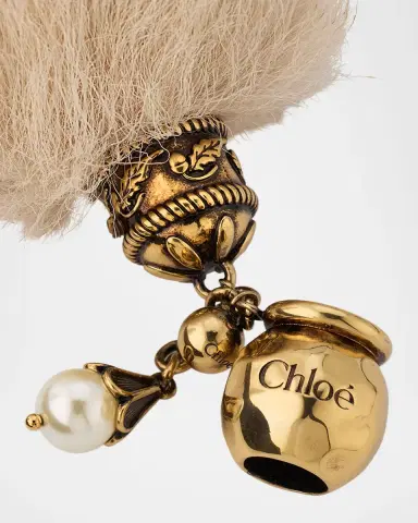 See By Chloé Sphere Shearling Tail Dice Charm | Thumbnail 1 See By Chloé Sphere Shearling Tail Dice Charm | Thumbnail 1