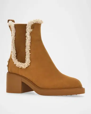 Tod's Gomma Shearling-Lined Suede Chelsea Boots | Thumbnail 2 Tod's Gomma Shearling-Lined Suede Chelsea Boots | Thumbnail 2