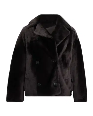 Yves Salomon Shearling Pea Coat | Thumbnail 1 Yves Salomon Shearling Pea Coat | Thumbnail 1