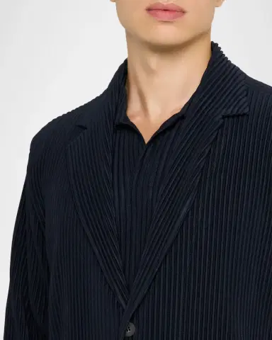 Homme Plissé Issey Miyake Men 's Pleated Basics Jacket | Thumbnail 4 Homme Plissé Issey Miyake Men 's Pleated Basics Jacket | Thumbnail 4