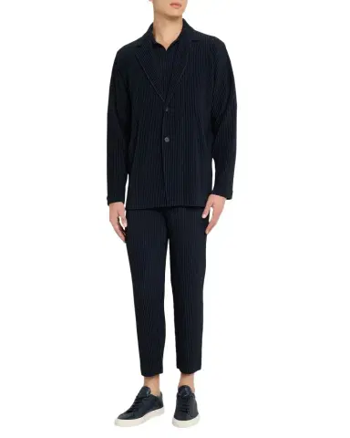 Homme Plissé Issey Miyake Men 's Pleated Basics Jacket | Thumbnail 1 Homme Plissé Issey Miyake Men 's Pleated Basics Jacket | Thumbnail 1