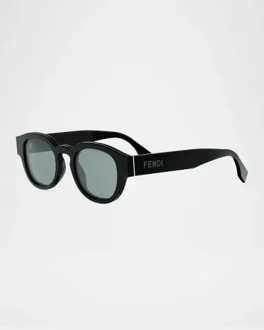 Fendi Men 's Signature Acetate Round Sunglasses | Thumbnail 3 Fendi Men 's Signature Acetate Round Sunglasses | Thumbnail 3