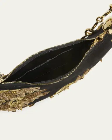 Chloé Chain Horse Bead-Embroidered Shoulder Bag in Suede | Thumbnail 4 Chloé Chain Horse Bead-Embroidered Shoulder Bag in Suede | Thumbnail 4