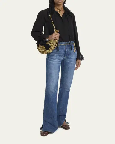 Chloé Chain Horse Bead-Embroidered Shoulder Bag in Suede | Thumbnail 5 Chloé Chain Horse Bead-Embroidered Shoulder Bag in Suede | Thumbnail 5
