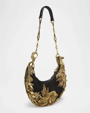 Chloé Chain Horse Bead-Embroidered Shoulder Bag in Suede | Thumbnail 7 Chloé Chain Horse Bead-Embroidered Shoulder Bag in Suede | Thumbnail 7