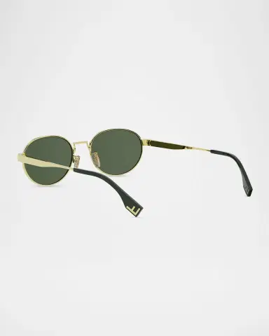 Fendi Men's Sky Gold-Tone Metal Round Sunglasses | Thumbnail 2 Fendi Men's Sky Gold-Tone Metal Round Sunglasses | Thumbnail 2