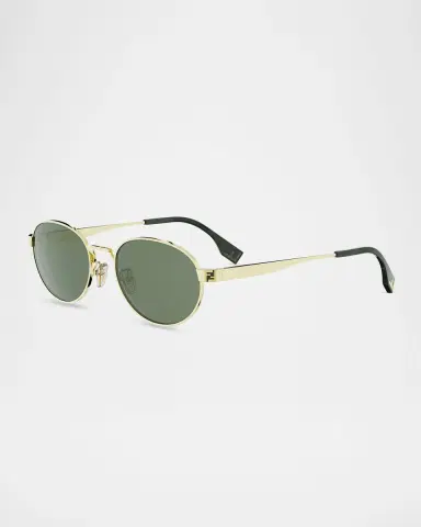 Fendi Men's Sky Gold-Tone Metal Round Sunglasses | Thumbnail 3 Fendi Men's Sky Gold-Tone Metal Round Sunglasses | Thumbnail 3