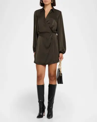 Ramy Brook Carolyn Satin Mini Shirtdress | Thumbnail 3 Ramy Brook Carolyn Satin Mini Shirtdress | Thumbnail 3