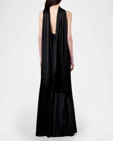 NICHOLAS Isa Draped Halter Gown | Thumbnail 2 NICHOLAS Isa Draped Halter Gown | Thumbnail 2