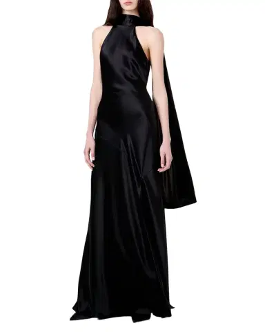 NICHOLAS Isa Draped Halter Gown | Thumbnail 1 NICHOLAS Isa Draped Halter Gown | Thumbnail 1