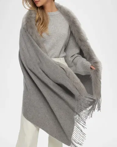 Gorski Cashmere & Toscana Lamb Stole | Thumbnail 4 Gorski Cashmere & Toscana Lamb Stole | Thumbnail 4