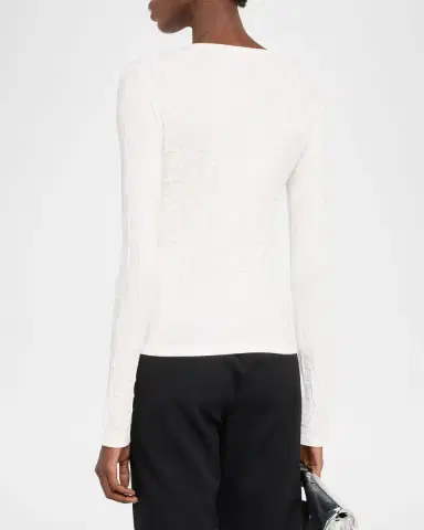 Emporio Armani Crewneck Check Knit Sweater | Thumbnail 2 Emporio Armani Crewneck Check Knit Sweater | Thumbnail 2