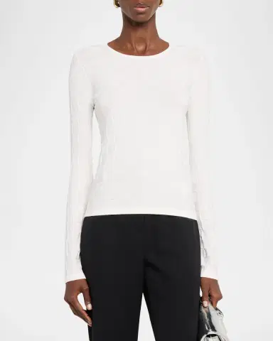 Emporio Armani Crewneck Check Knit Sweater | Thumbnail 3 Emporio Armani Crewneck Check Knit Sweater | Thumbnail 3