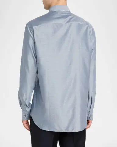 Brioni Men 's Cotton Twill Classic-Fit Sport Shirt | Thumbnail 2 Brioni Men 's Cotton Twill Classic-Fit Sport Shirt | Thumbnail 2