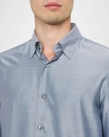 Brioni Men 's Cotton Twill Classic-Fit Sport Shirt | Thumbnail 4 Brioni Men 's Cotton Twill Classic-Fit Sport Shirt | Thumbnail 4