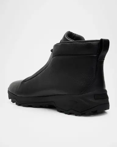 ZEGNA Men 's Leather Triple Stitch Vetta High-Top Sneakers | Thumbnail 3 ZEGNA Men 's Leather Triple Stitch Vetta High-Top Sneakers | Thumbnail 3