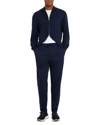 Brunello Cucinelli Men's Cashmere-Blend Hooded Sweatshirt Cardigan | Thumbnail 1 Brunello Cucinelli Men's Cashmere-Blend Hooded Sweatshirt Cardigan | Thumbnail 1