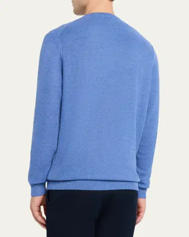 Peter Millar Men 's Autumn Crest Honeycomb Crewneck Sweater | Thumbnail 7 Peter Millar Men 's Autumn Crest Honeycomb Crewneck Sweater | Thumbnail 7