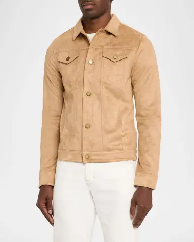Monfrère Men 's Dean Faux Suede Shirt Jacket | Thumbnail 3 Monfrère Men 's Dean Faux Suede Shirt Jacket | Thumbnail 3