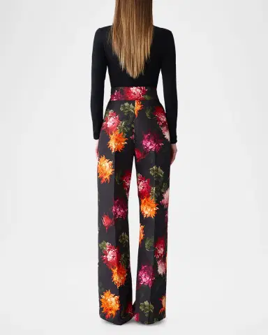 Carolina Herrera Diane Floral-Print Wide-Leg Pants | Thumbnail 2 Carolina Herrera Diane Floral-Print Wide-Leg Pants | Thumbnail 2