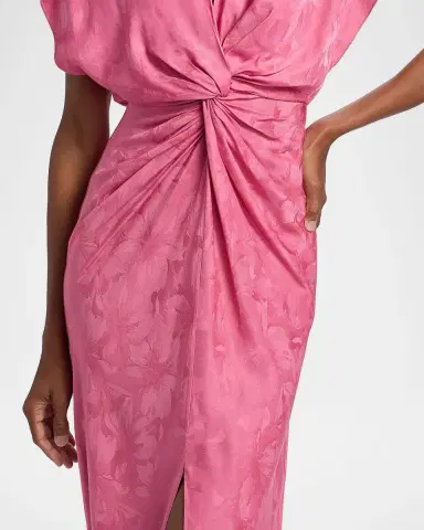 Prabal Gurung Jackie Twisted Floral Satin Jacquard Maxi Dress | Thumbnail 6 Prabal Gurung Jackie Twisted Floral Satin Jacquard Maxi Dress | Thumbnail 6