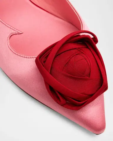 Roger Vivier Rose Vivier Satin Ballerina Flats | Thumbnail 5 Roger Vivier Rose Vivier Satin Ballerina Flats | Thumbnail 5